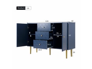 Armoire coloris bleu largeur 40 cm