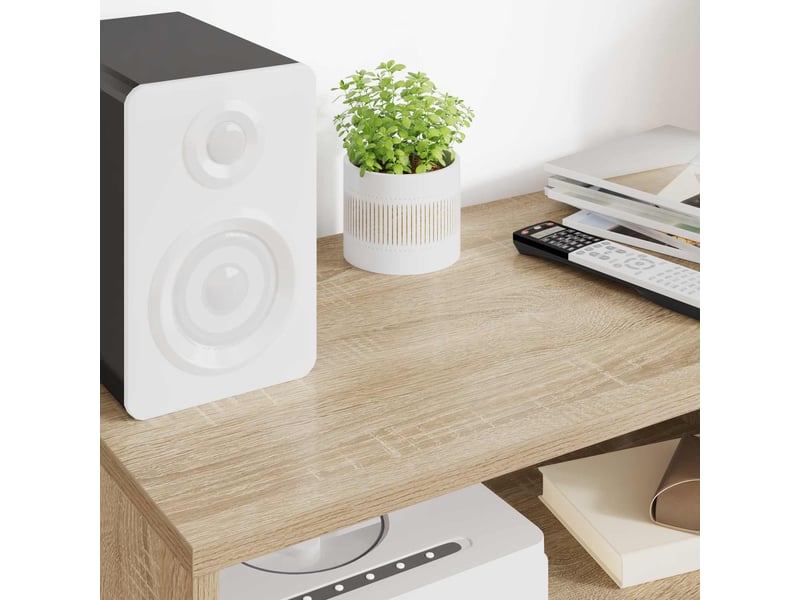  Meuble tv - banc tv - meuble de rangement 60 x 35 x 40 cm chêne sonoma bois d'ingénierie  - Conforama D
