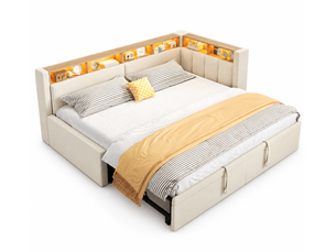 Lit simple 90x200 cm    coloris beige