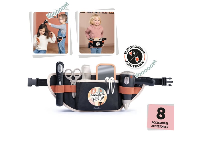  Jeu d'imitation ceinture de coiffeur enfant 8 accessoires avec sangle réglable 7600320173 - Conforama B