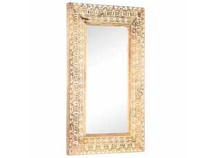 Miroir rectangulaire à fixer coloris marron <strong></strong>  <strong></strong> - 80 cm x 50 cm