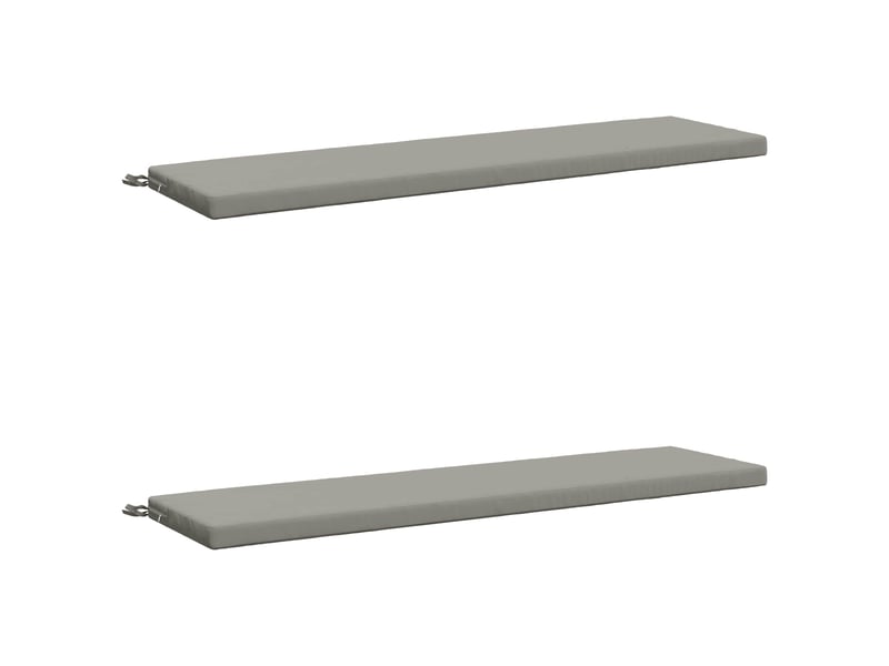  Lot de 2 coussins de banc, coussins d'assise soest 100 % polyester gris cf56805  - Conforama A