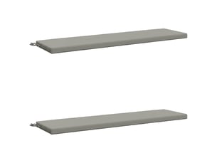 Lot de 2 coussins de banc, coussins d'assise soest 100 % polyester gris cf56805
