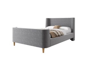 Lit simple 90x200 cm <strong>HAUSS SPOLE</strong>  <strong></strong> coloris gris