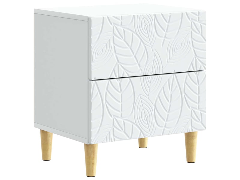 Table de chevet - cabinet de chevet - table de nuit 2 pc blanc 43 x 34,5 x 48 cm bois d'ingénierie - Conforama C