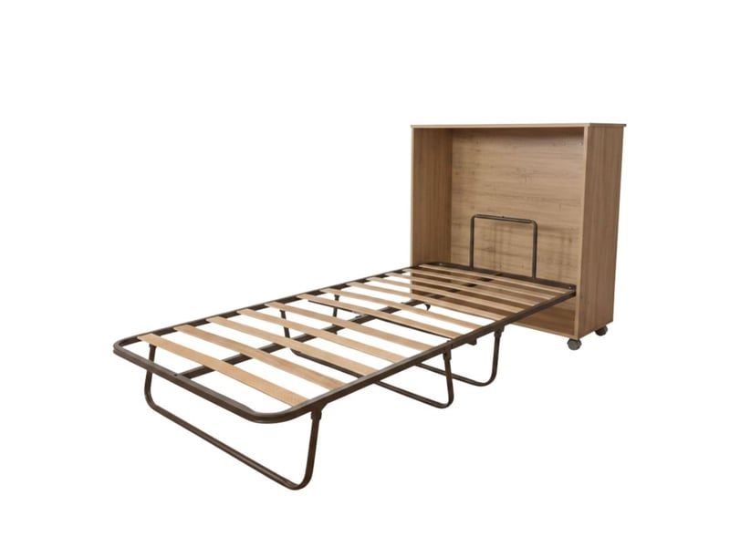  Lit pliant plegatin + matelas couleur cambrian 104.6x99.6x42cm  - Conforama A