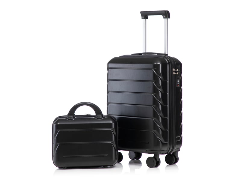  Set de 2 valises rigides,1914 pouces,avec serrure à combinaison,abs,noir  - Conforama A