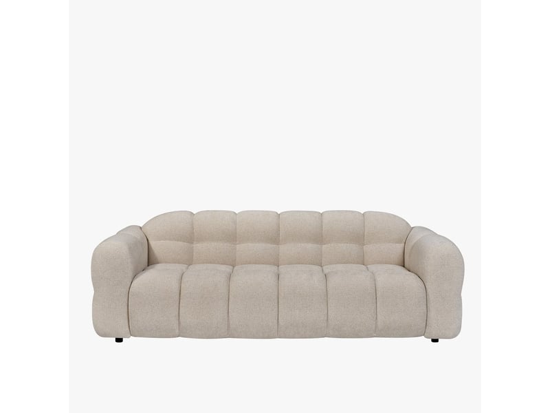 Canapé 3 places en tissu beige - Conforama A