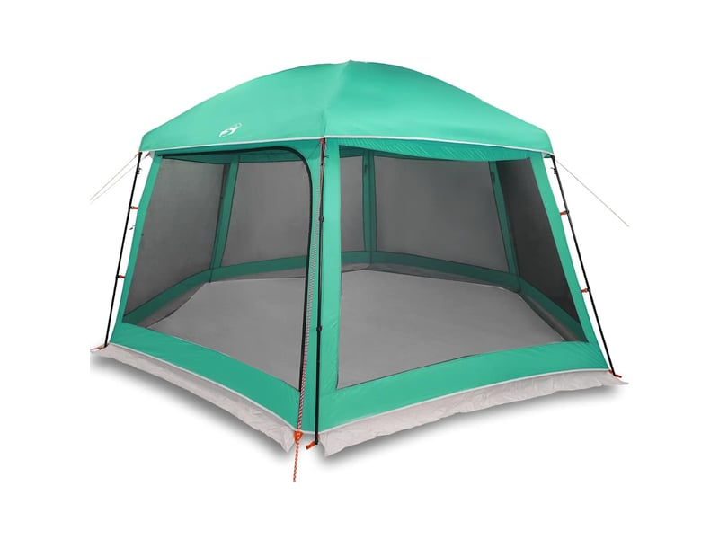 Tente piscine toit amovible parois maille vert d'eau 512x458 cm - Conforama A