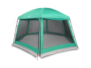 Tente piscine toit amovible parois maille vert d'eau 512x458 cm