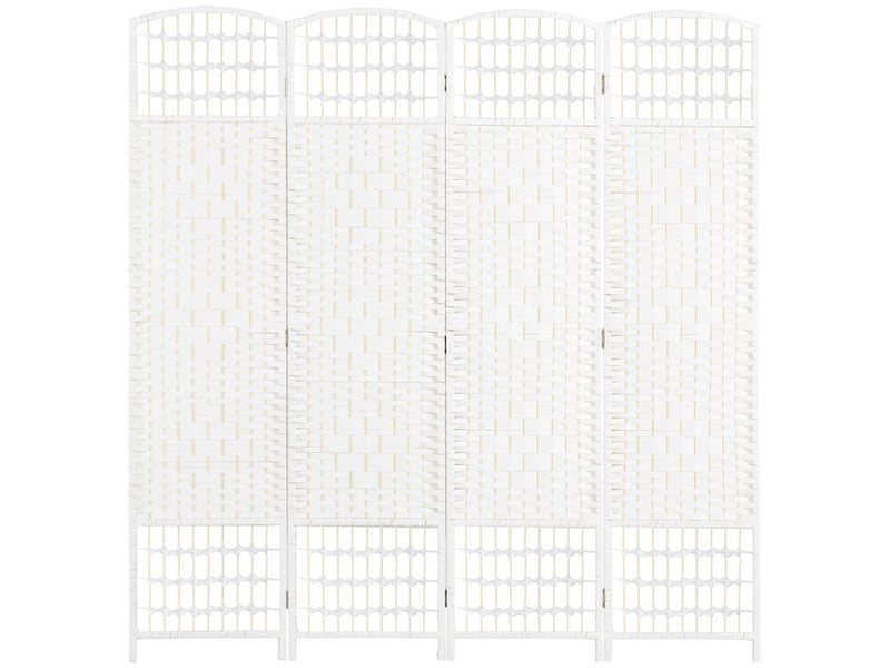  Paravent intérieur en bois séparateur de pièce cloison pliable 4 panneaux blanc 160 x 170 cm  - Conforama B