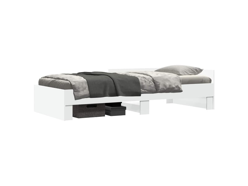  Lit simple- lit adulte -  cadre de lit avec tête de lit blanc 80 x 200 cm  - Conforama A