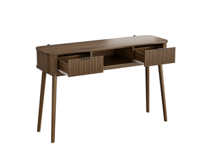 Table basse rectangulaire coloris bois foncé <strong>DESMIU</strong> <strong></strong> - 35 cmx120 cm