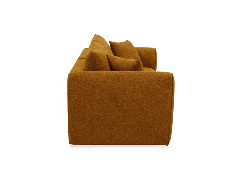  Canapé 3 places en velours texturé moutarde nalya NALYA - Conforama E