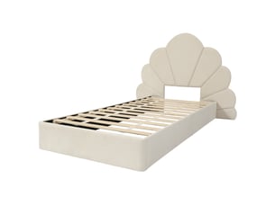 Lit simple 90x200 cm <strong></strong>  <strong>ABC</strong> coloris beige