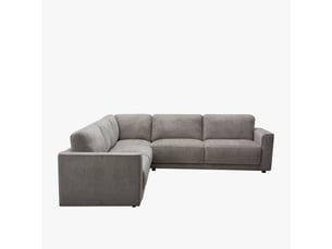Canapé d'angle réversible en tissu taupe