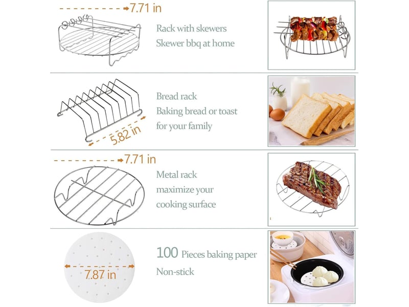  Accessoires friteuse à air avec moule 15pcs  - Conforama E