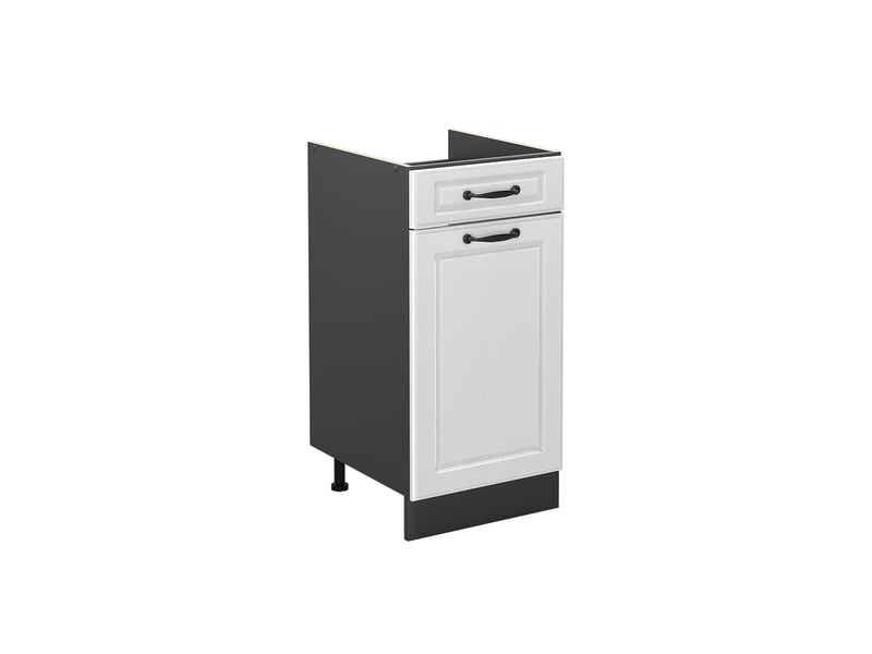 Vicco meuble bas de cuisine, blanc campagneanthracite, 40cm sans plan de travail