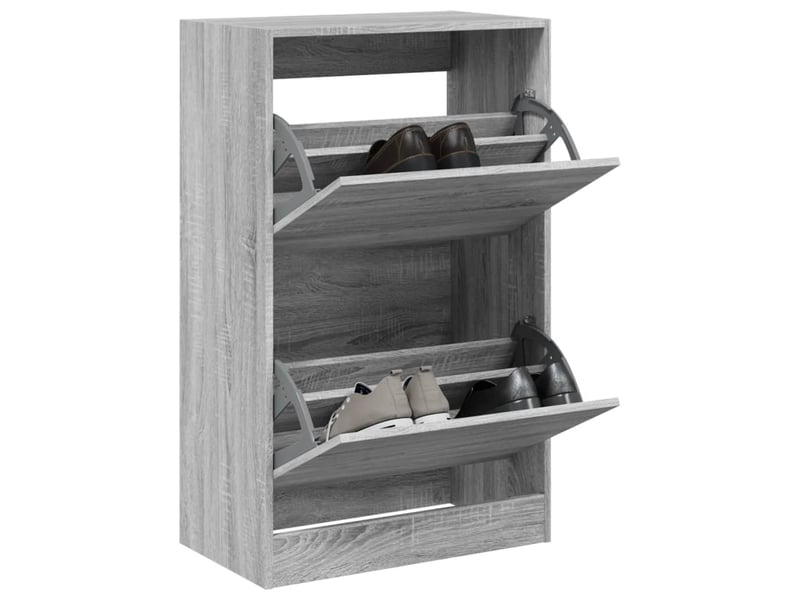  Meuble à chaussure, armoire à chaussures sonoma gris 60x34x96,5cm bois d'ingénierie  - Conforama B