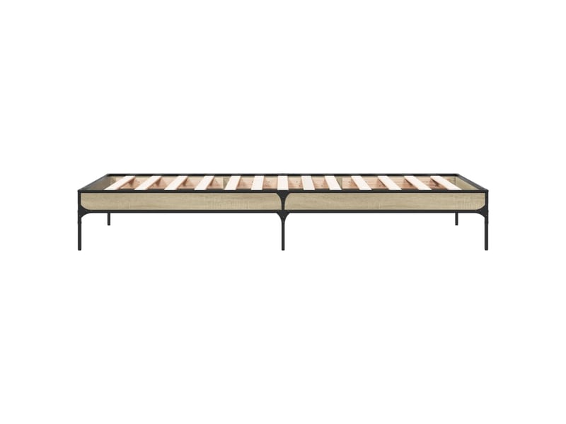  Lit simple- lit adulte -  cadre de lit sans matelas chêne sonoma 100x200 cm  - Conforama D
