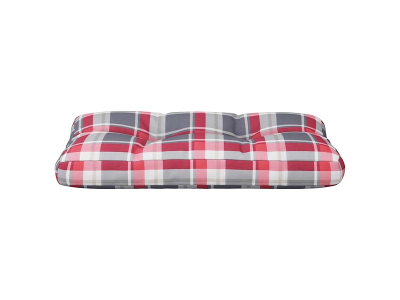  Coussin de palette, coussin de chaise, coussin de canapé motif à carreaux rouge 70x40x12 cm tissu cf55379  - Conforama E