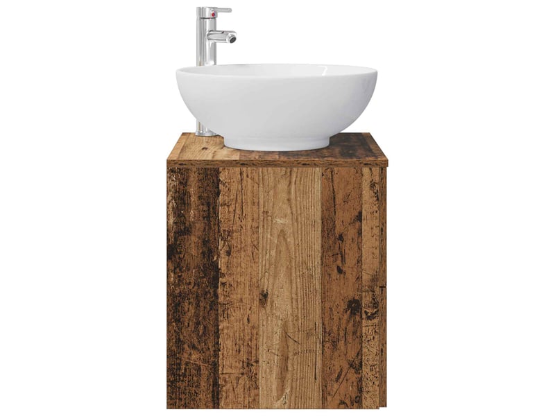  Vanité de lavabo mural, meuble de rangement bois ancien 49.5x44.5x66.5 cm  - Conforama D