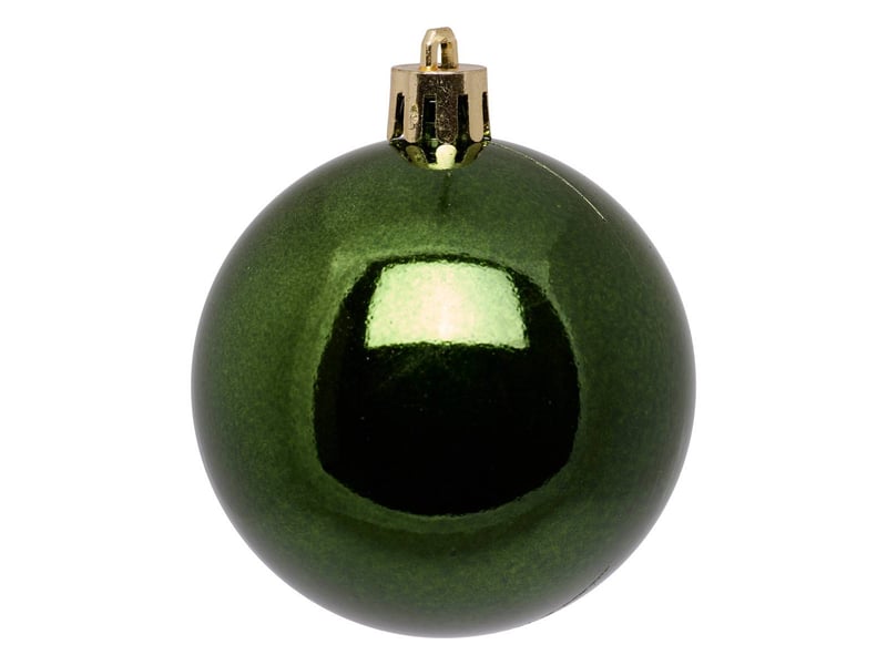 Lot de 25 boules de noël jokli 6cm vert olive  - Conforama C