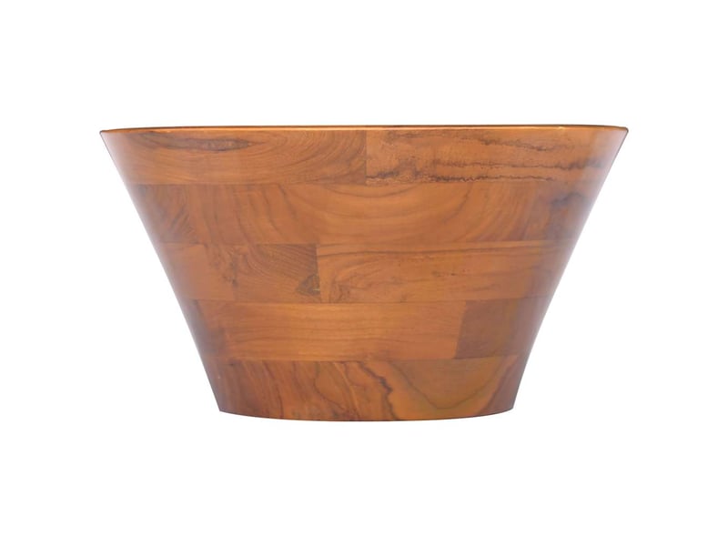  Lavabo de bain, vasque à poser bois de teck massif φ40x20 cm cf65637  - Conforama A