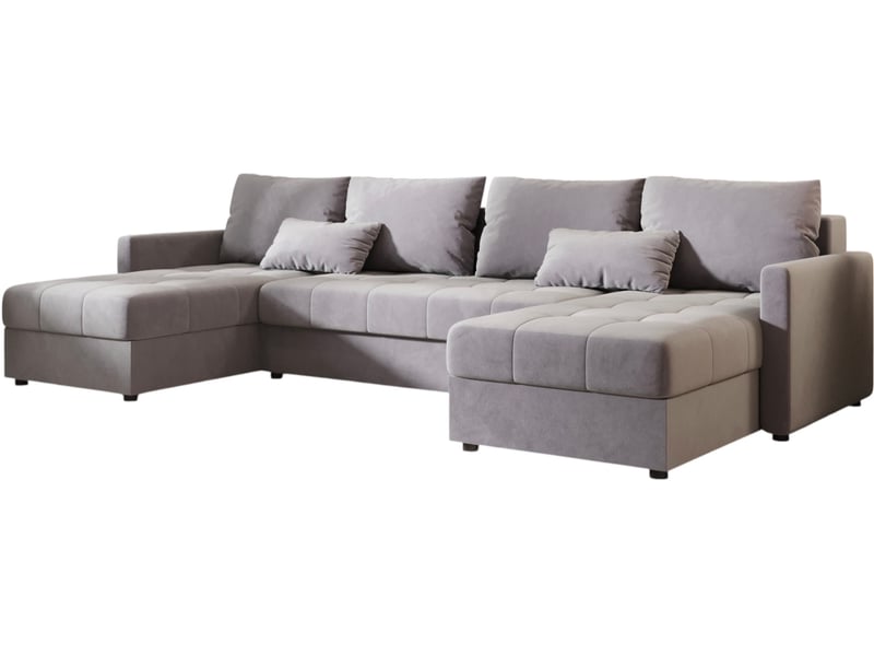 Canapé D’angle Convertible MOSIA 285 Cm – Gris Foncé, 3 Coffres Rangement, Couchage 230x140 Cm - 7