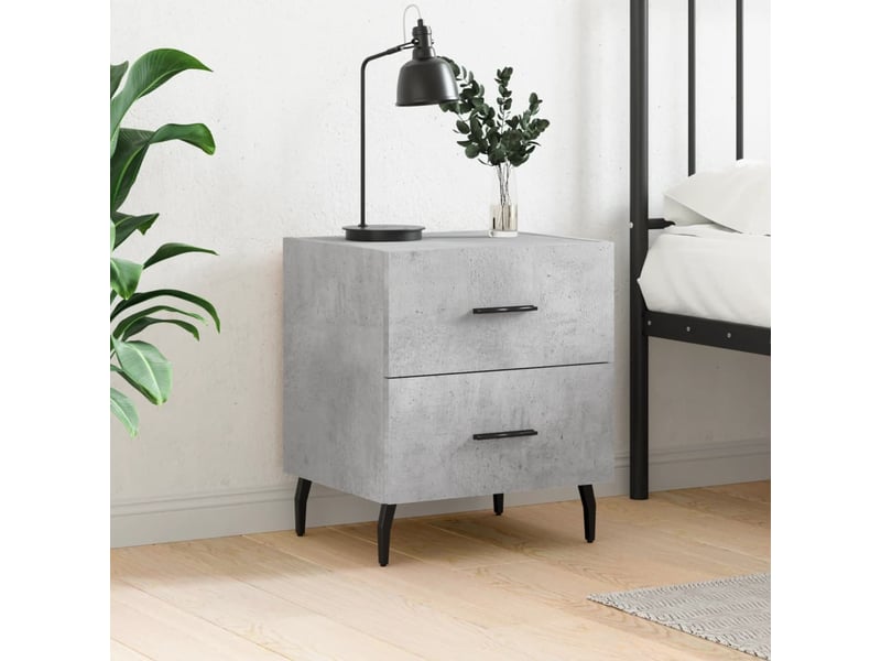  Table de chevet gris béton 40x35x47,5 cm bois d’ingénierie  - Conforama B