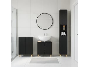 Ensemble de meuble de salle de bain 3 pièces arnhem noir cf63325