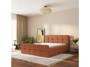 Lit coffre 160x200 cm <strong>MASSENO</strong> <strong></strong> coloris cuivré