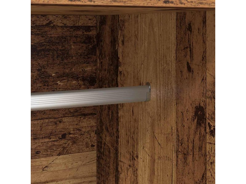 Armoire chambre, armoire de rangement bois ancien 82,5x51,5x180 cm bois d'ingénierie - Conforama E