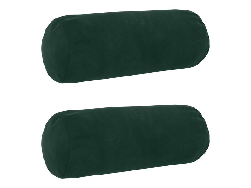 Lot de 2 coussins avec oreiller, coussins décoratifs heerlen vert foncé velours cf50652 - Conforama A