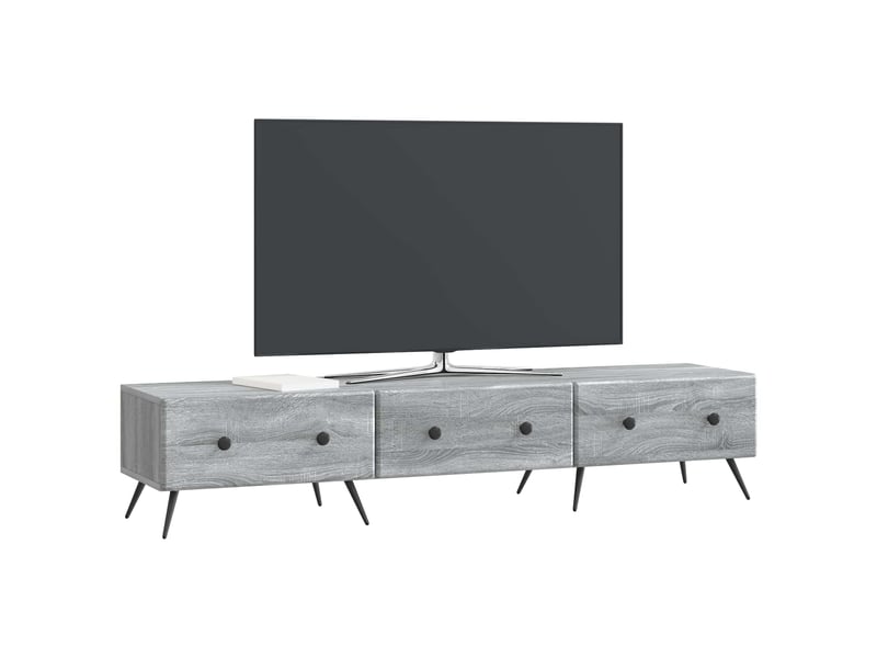  Meuble tv - banc tv - meuble de rangement sonoma gris 147 x 34,5 x 30 cm bois d'ingénierie  - Conforama C
