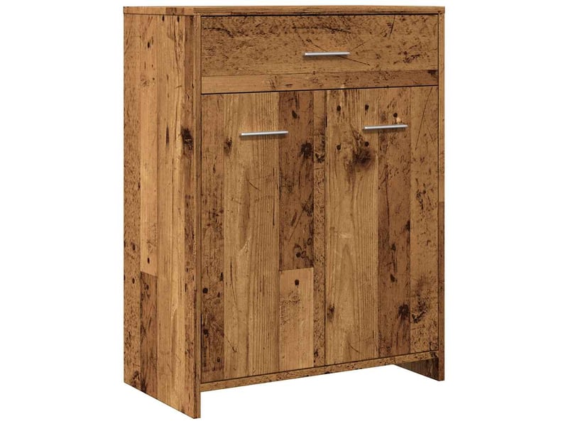 Armoire de salle de bain, meuble de rangement vieux bois 60x33x80 cm bois ingénierie  - Conforama A