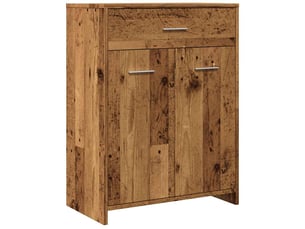 Armoire de salle de bain, meuble de rangement vieux bois 60x33x80 cm bois ingénierie
