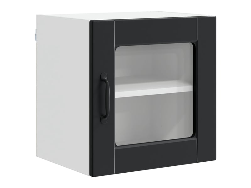  Meuble mural de cuisine, cabinet en verre mural noir 40x31x40cm shl4335  - Conforama A