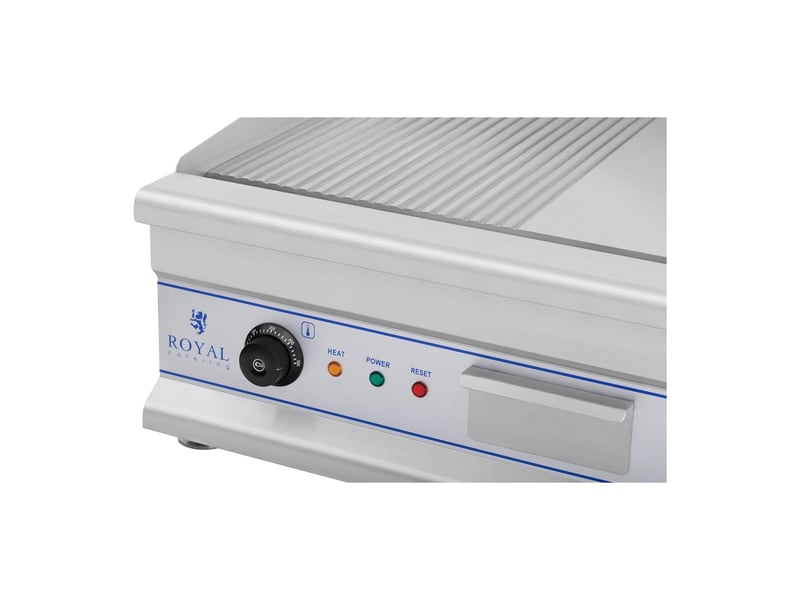  Plancha grill électrique nervurée double 60 cm 6 400 watts 14_0002861  - Conforama C