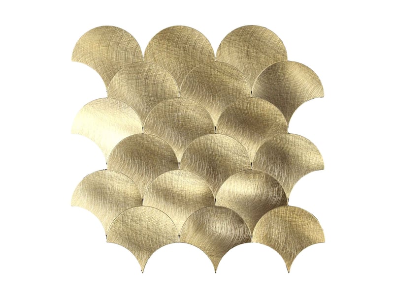  Crédence adhésive murale 3d  - effet écailles 4 pièces 25x25 cm  - Conforama A