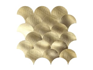 Lot de 4 crédences adhésives murales 3d - effet écailles 25x25 cm