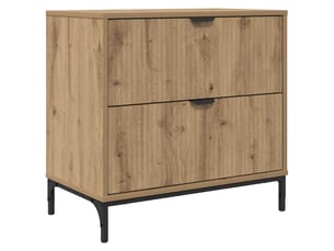 Table de chevet - cabinet de chevet - table de nuit chêne artisanal 63,5 x 36 x 61 cm