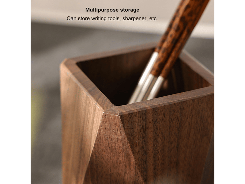  Pot à crayons en bois de noyer noir, fait à la main, exquis, peu encombrant, multifonctionnel, tasse pour  - Conforama C