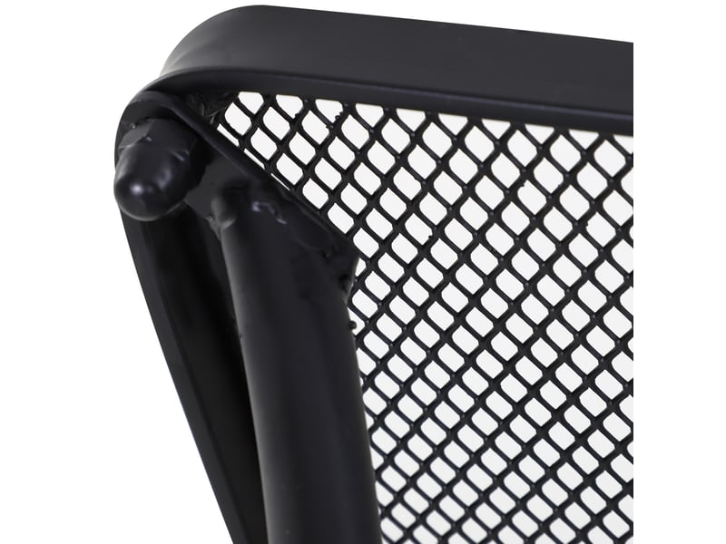  Table d'appoint de jardin en métal noir 45x45x50 cm – plateau mesh – pour terrasse et balcon  - Conforama E