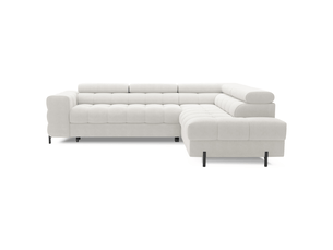 Canapé d'angle droit convertible blanc alpin 5 places ferrum méridienne confort 276x93x200cm