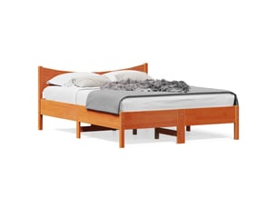 Lit 2 places 135x190 cm    coloris marron