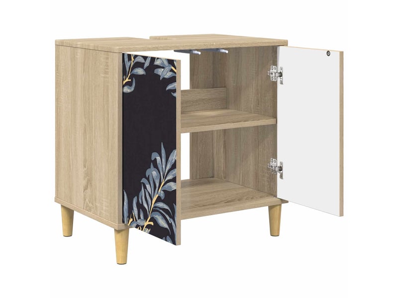  Armoire de salle de bain, meuble de rangement dokkum sonoma 60x40x60 cm  - Conforama D