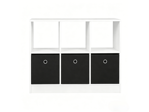 Bibliotheque coloris  bicolore 6 étagère(s) WISHDOR  - 80 cm x 61 cm