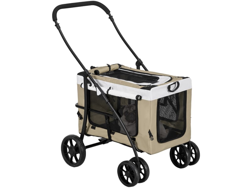 Poussette pliable pour 81 x 58 x 97,5 cm – beige – sac de transport amovible et freins arrière - Conforama A