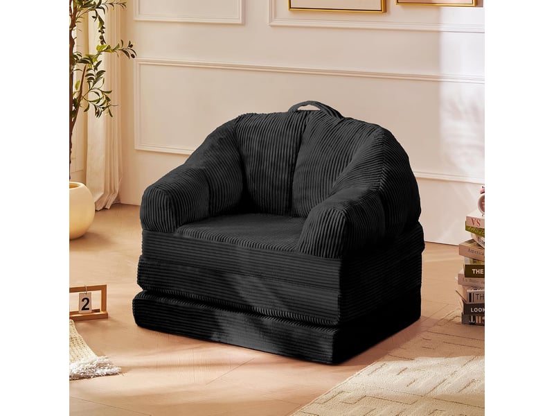 Banquette-lit bz avec couchage régulier, 88 cm, noir - Conforama B